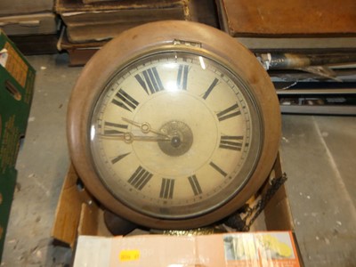 Lot 750 - A Victorian postman's alarm clock, and sundry...