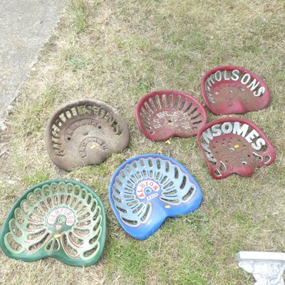 Lot 692 - A collection of six original cast iron...