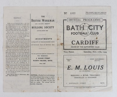 Lot 198 - Official programme; Bath City Football Club vs...