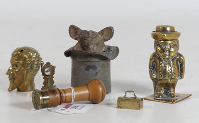 Lot 206 - A Victorian brass novelty vesta, in the form...