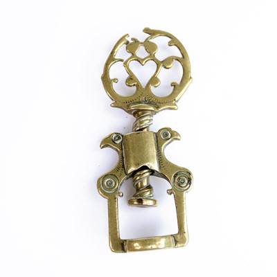 Lot 262 - A 19th century brass nut cracker, the frame...