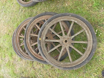 Lot 920 - A set of four early 20th century 25" wooden...