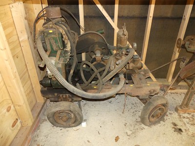 Lot 822 - A Lister D-type stationary engine, raised on a...