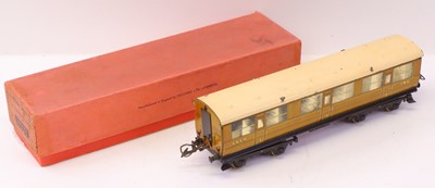 Lot 94 - Hornby 0 gauge No. 2 corridor coach, composite...