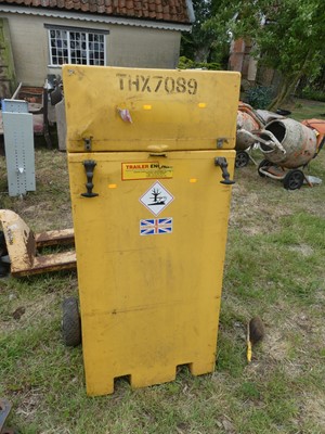 Lot 801 - A wheeled fuel transport tank/browser, having...