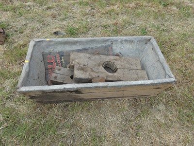 Lot 650 - A Victorian pine and later galvanised trug,...