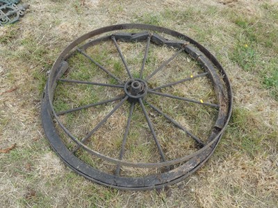 Lot 690 - A pair of cast iron and wooden Victorian...