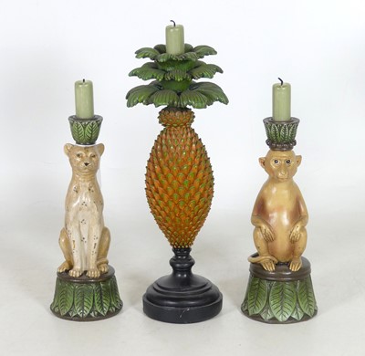Lot 2 - A group of three reproduction painted...