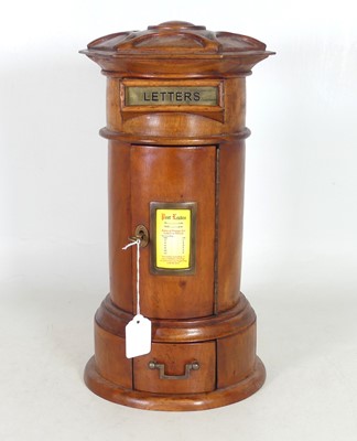 Lot 6 - A reproduction country house post box, h.42cm