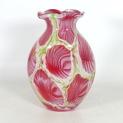 Lot 9 - A contemporary Murano style glass vase of...