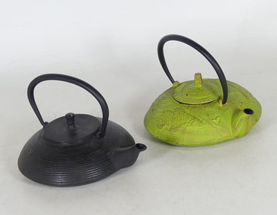 Lot 15 - A contemporary Japanese green painted cast...