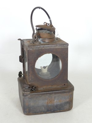 Lot 20 - A British Railways Welch patent lamp, height...