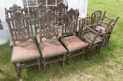 Lot 789 - A mixed lot of chairs, to include a set of six...