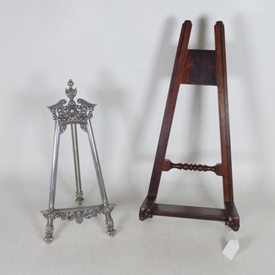 Lot 42 - A contemporary mahogany table top easel,...