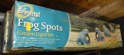 Lot 8 - A pair of boxed Gardman Frog Spot garden light...