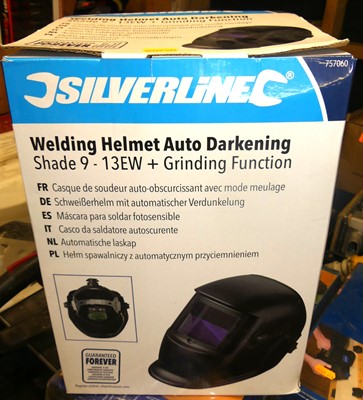 Lot 10 - A Silver Line welding helmet, boxed