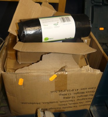 Lot 17 - A large box of various black refuse sacks