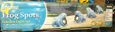 Lot 24 - Two boxed Gardman Brights Frog Spots garden...