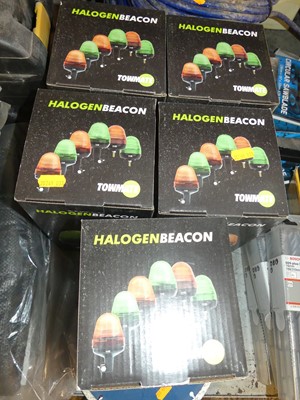 Lot 33 - A group of five Towmate halogen plant beacons...