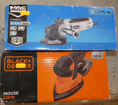 Lot 61 - A McAllister 750volt angle grinder; together...