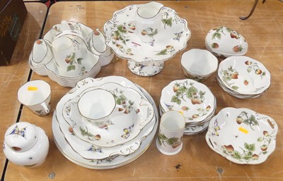 Lot 58 - A collection of Coalport 'Strawberry' pattern...