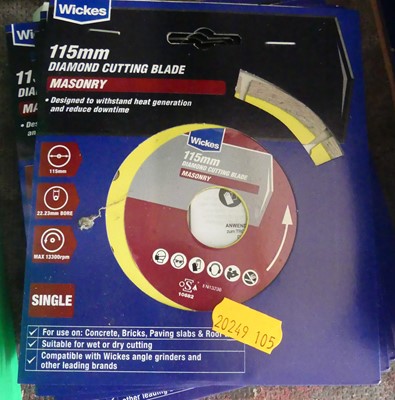 Lot 105 - Ten Wicks 115mm masonry diamond cutting blades