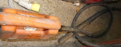 Lot 120 - A heavy duty electric concrete poker