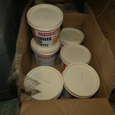 Lot 133 - A box of Evo-Stik natural linseed oil putty