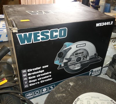 Lot 158 - A Wesco model No.341.2 circular saw, in...