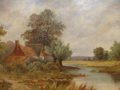 Lot 516 - George Cole - River landscape, oil, signed...