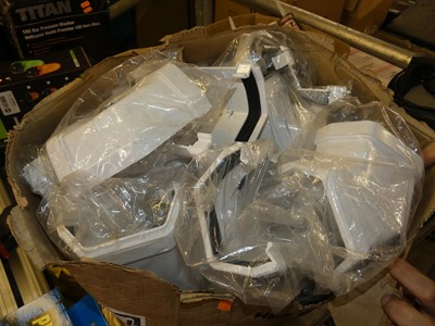 Lot 178 - A quantity of half-round white guttering sections