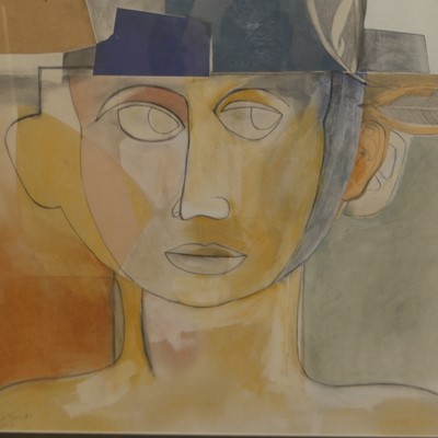 Lot 521 - Patricia Franks - Aztec 2001, mixed media,...