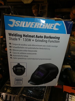 Lot 188 - A Silver Line welding helmet, in original box