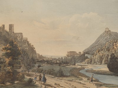 Lot 530 - Pair of Swiss topographical colour engravings...
