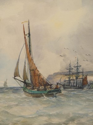 Lot 533 - William Cannon - near Ramsgate, watercolour,...