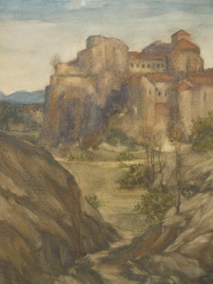 Lot 534 - J Mukarovsky - Courtship scene, watercolour,...