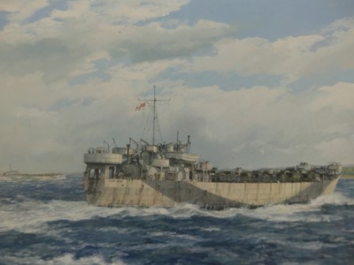 Lot 538 - Robert Moore - Maritime scene, oil on panel...