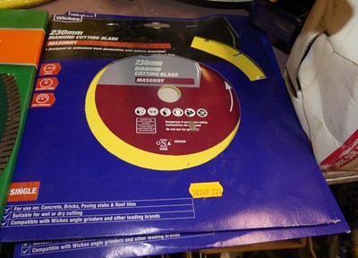Lot 226 - Three various Wicks 230mm diamond cutting blades