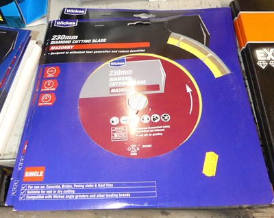 Lot 231 - Three Wicks 230mm diamond cutting blades for...