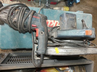 Lot 244 - A quantity of tools, to include a Bosch GKX85X...