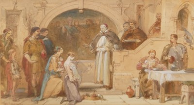 Lot 552 - Charles Cattermole - Medieval scene,...