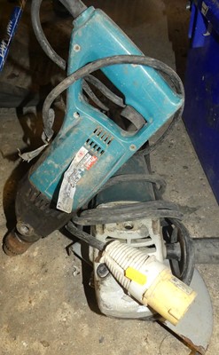 Lot 265 - A Makita 846 110volt hammer drill; and a Bosch...