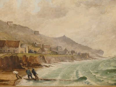 Lot 553 - WD Williams - Coastal scene, oil on canvas,...