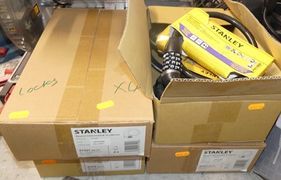 Lot 273 - 4x boxes of four Stanley bike locks