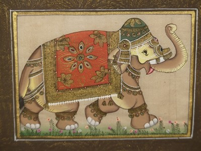 Lot 558 - 20th century Mughal school - elephant study,...