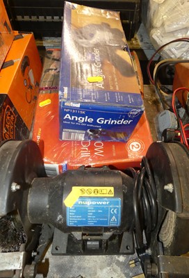 Lot 290 - A NuPower 240volt grinder; a NuTool angle...