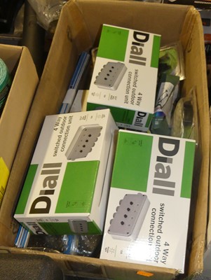 Lot 300 - A quantity of mixed electrical and ironmongery...