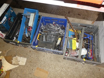 Lot 323 - Three boxes containing a quantity of workshop...
