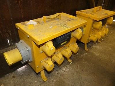 Lot 346 - A pair of 110v electric junction boxes