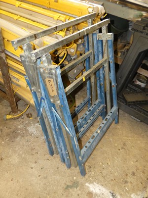 Lot 352 - A pair of builders trestles; together with two...